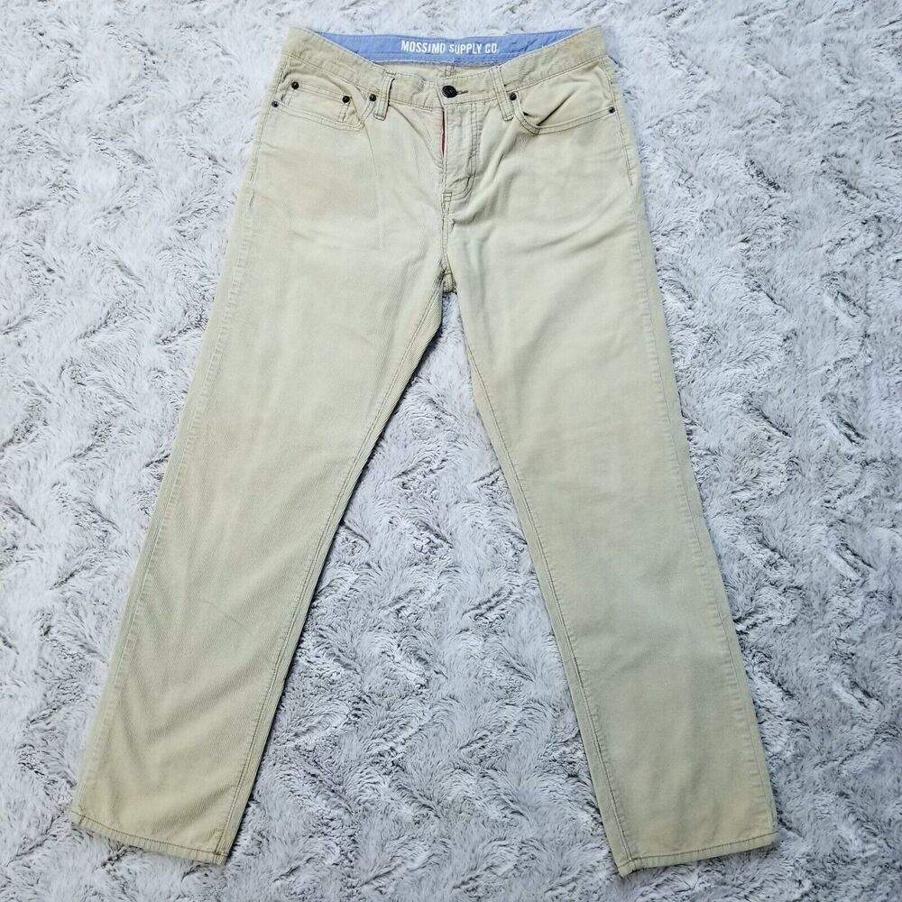 Mossimo Supply co Jeans Mens Size 32x30 Yellow Corduroys Light Wash Denim
